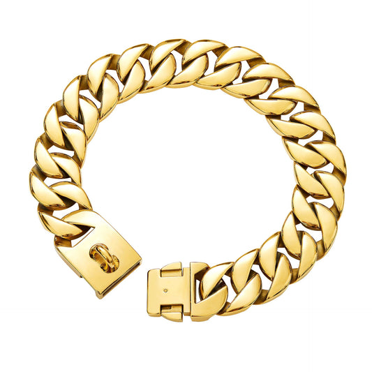 Cuban Link Gold Dog Collar-ALPHA