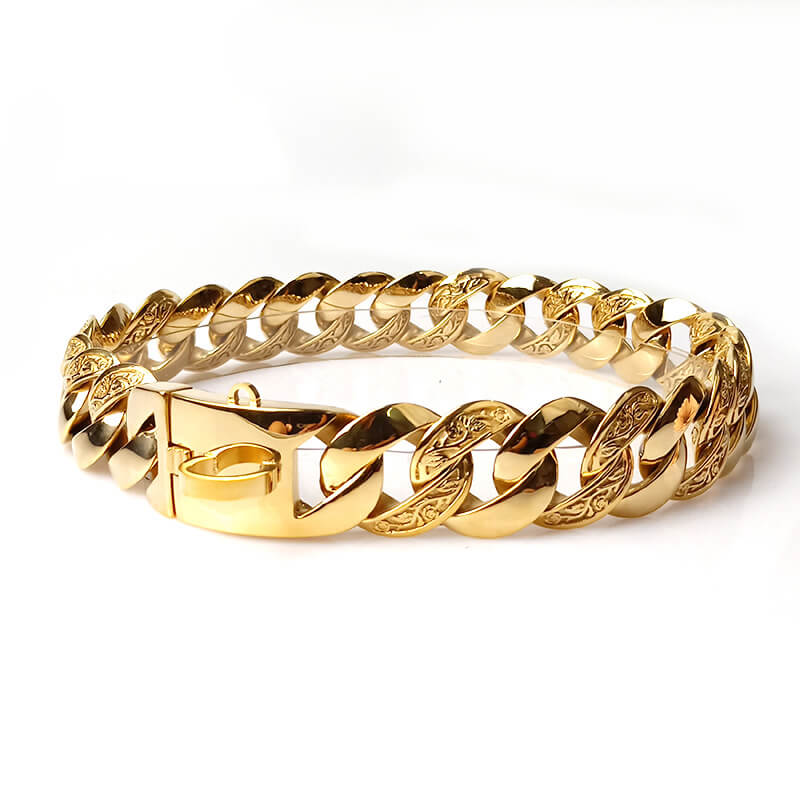 Cuban Link Gold Dog Collar-IGNITE